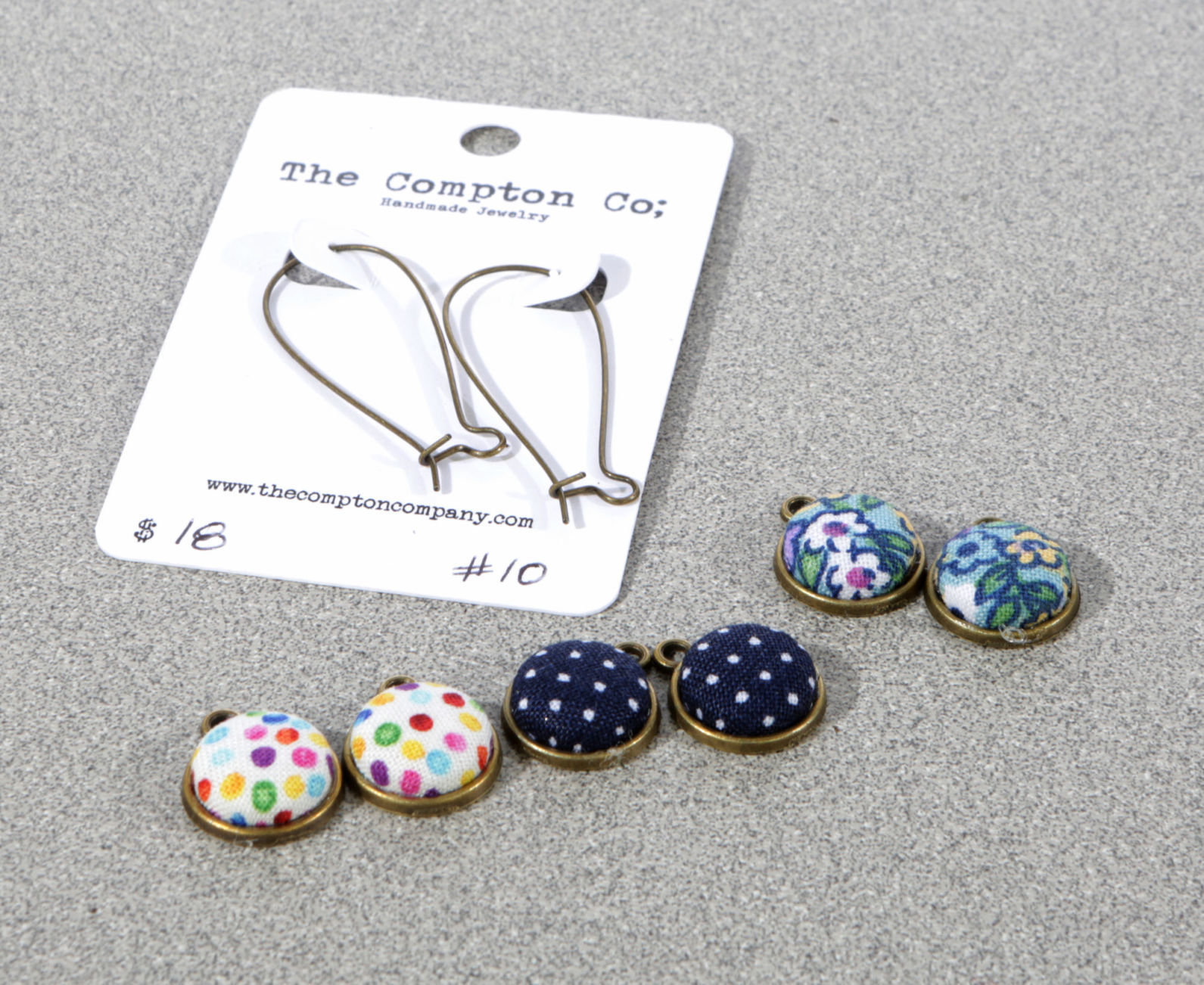 Button earrings